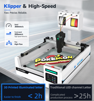 Impresora 3D de Letras Mingda AD-F4 Mini de 4 Colores para Letreros, Máquina de Curado UV para el Negocio de Letreros