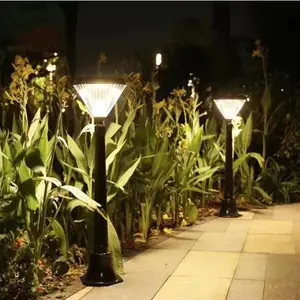 factory price home Lawn Pathway Decoration Outdoor waterproof CE Aluminum post high lumen landscape Led Solar lawn Light garden