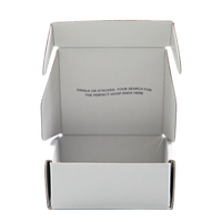 Boîte en carton blanc en gros, carton d'expédition uni pour bijoux et boucles d'oreilles avec couvercle intérieur imprimé, emballage cadeau pour accessoires de mode