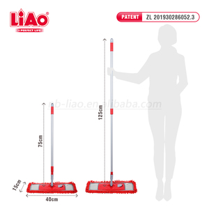 <span class=keywords><strong>Mop</strong></span> Piatto Magico in Microfibra Chenille LiAo Multicolore <span class=keywords><strong>40cm</strong></span> per Pulizia Pavimenti Asciutti e Bagnati - Product Image 2