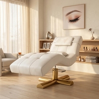 Lit de massage moderne en acier inoxydable avec éponge haute densité, dossier et hauteur réglables pour l'extérieur, les hôtels, les salons et les chambres à coucher