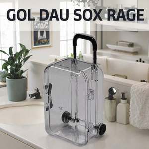 Mini Valise Transparente en Plastique pour Bijoux, Boîte de Rangement Simple pour Boucles d'Oreilles et Accessoires Cheveux, Style Ins, Petite et Pratique - Product Image 2