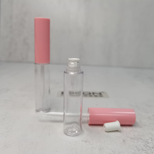Slim Round Clear Empty Liquid Eyeliner Tube Cosmetic <b>Bottle</b> with Fine <b>Brush</b> Custom Logo Makeup Packaging Eyelash Glue - Product Image 3