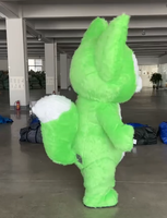 Vente en gros, promotion spéciale fêtes et vacances, costume de mascotte gonflable renard vert pour adulte, idéal pour les soirées et événements.