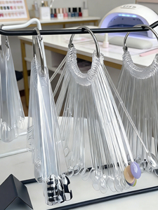 Expositor de Muestras de Esmalte de Uñas de 2 Colores, Plantilla de Gel <span class=keywords><strong>para</strong></span> Uñas, Soporte Metálico <span class=keywords><strong>para</strong></span> Práctica de Arte de Uñas, Paleta Acrílica - Product Image 3