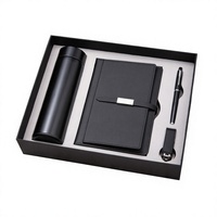 Ensemble cadeau d'affaires personnalisable : Mug isotherme en acier inoxydable, Carnet en papier, Clé USB imprimée UV, Design artistique moderne, Chine, Bureau