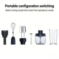 Mixeur Plongeant Portable 500W OEM 4-en-1 Multifonctionnel avec Fouet, Hachoir et Robot Culinaire pour Bébé en Verre pour Usage Domestique