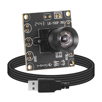 Módulo de cámara USB 1MP H62 3,6mm 60 grados enfoque fijo sin distorsión 32*32mm Control Industrial PCBA Sensor de imagen y Sensor
