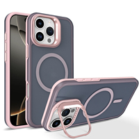Funda Magnética para Teléfono Móvil con Carga Inalámbrica para iPhone 13 12 Pro 16, Acabado Mate, Soporte Invisible para Lentes, Funda para iPhone 15 Pro Max