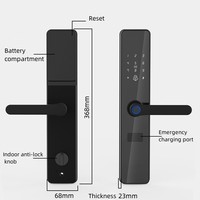 Enrique Tuya Groothandel Fabriek Prijs Sleutelloos Digitaal Deurslot Voor Hotels Ttlock App Smart Outdoor Wifi Cloud Aluminium Legering