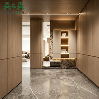 Meuble de rangement modulaire de luxe sur mesure, design écran de séparation, avec dessus en marbre SLS, armoire à chaussures portable, directement de l'usine