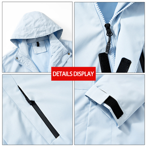 <span class=keywords><strong>Giacca</strong></span> da Escursionismo <span class=keywords><strong>Impermeabile</strong></span> con Cerniera Tinta in Massa, Personalizzabile con Logo DIY, Softshell con Cappuccio, Antivento Primaverile da <span class=keywords><strong>Uomo</strong></span> per Attività all'Aperto - Product Image 5
