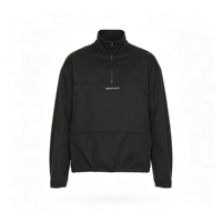 Sweat-shirt de sport pour homme 320 GSM en tissu technique épais, demi-zip, imprimé personnalisé, coupe décontractée