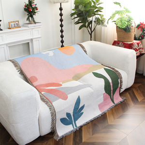 Coperta Jacquard all'Ingrosso, Plaid Personalizzato Tessuto, Morbido Misto Poliestere e Cotone, Coperta Decorativa per Divano e Letto - Product Image 3