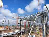 Toit de bâtiment en structure d'acier léger à nœuds sphériques pour aéroport/gare/atelier