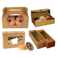 Boîte biodégradable écologique Macaron oeuf tarte Dessert Kraft Carton emballage personnalisé papier emballage Mini boîtes à gâteaux