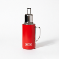 Thermos de voyage isotherme en acier inoxydable à double paroi de grande capacité 1000 ml avec poignée et couvercles pour l'extérieur