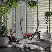Rameur hydraulique silencieux à double pagaie résistant à l'eau et à l'air pour le fitness à domicile en intérieur