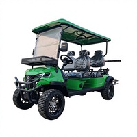 Carrito de Golf Eléctrico Personalizado con Batería de Litio de 60V para 4 Personas, Alcance de 90 km, Neumáticos Todoterreno para Hotel