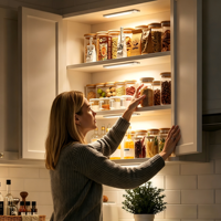 Luz Nocturna Inteligente con Sensor de Movimiento, Magnética, 5CCT, Recargable por USB-C, Iluminación Debajo del Gabinete para Cocina, Armario, Escaleras, Closet