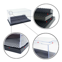 Vitrine de présentation en acrylique plastique amovible à 3 niveaux, anti-poussière, pour collection de briques, blocs, jouets, modèles, figurines, maquettes