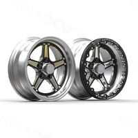 Jantes forgées Beadlock AX 15x6 15x8 Noir brillant usiné en alliage 6061-T6 5x120.65 5x120 pour Chevrolet Camaro des années 90, usage urbain ou course de dragster