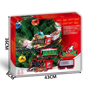 Sam đồ chơi pin hoạt động âm nhạc ánh sáng khe theo dõi đường sắt tàu đặt đồ chơi Đào tạo xung quanh Cây giáng sinh tàu hỏa với Bộ theo dõi - Product Image 5