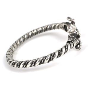 NUSRET Women's Romantic 925 Sterling Silver Ram Head <b>Torque</b> <b>Bracelet</b> Handmade Turkish Twisted Jewelry - Product Image 3