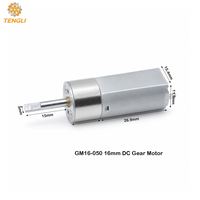Moteur à engrenages micro DC 16 mm GM16-050 avec longueur de câble personnalisée pour taille-crayon