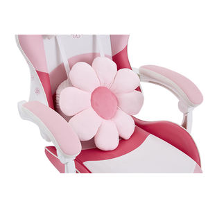 Silla <span class=keywords><strong>Gamer</strong></span> Moderna y Encantadora en Rosa y Blanco, Silla <span class=keywords><strong>Gamer</strong></span> con Acolchado Bonito y Adorable para Mujeres, Almohada en Forma de Corazón, Silla de Juego Elegante - Product Image 6