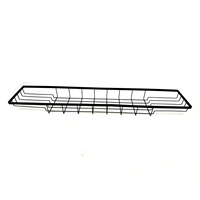 DaS Étagère de rangement en métal noir pour baignoire, support de rangement en fil métallique pour salle de bain et spa