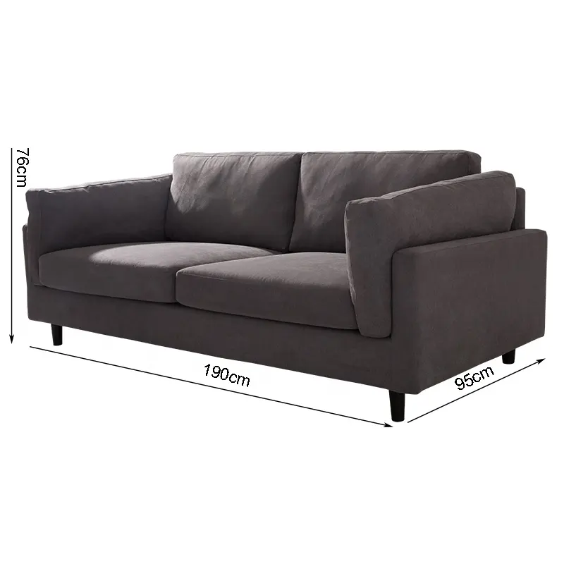 Sofá de madera de tela de muebles de alta calidad de lujo moderno en el sofá de la sala de estar