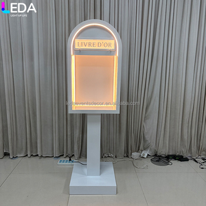 LEDA <span class=keywords><strong>Livre</strong></span> d'or audio de mariage, borne photo avec arche lumineuse LED et support de téléphone pour la décoration d'événements de mariage - Product Image 2