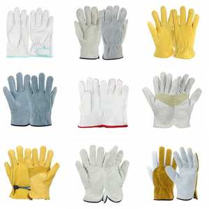 Bán buôn biểu tượng tùy chỉnh da cừu trắng da làm việc găng tay an toàn - Product Image 6