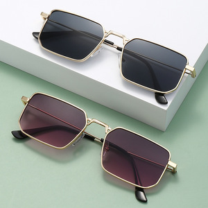 Unisex Metal <b>Square</b> <b>Sunglasses</b> UV400 PC Lens Fashion Outfits Fishing Trip - Product Image 1