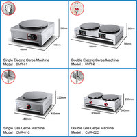 Crêpière Commerciale Double Automatique, Machine à Crêpes Électrique Portable