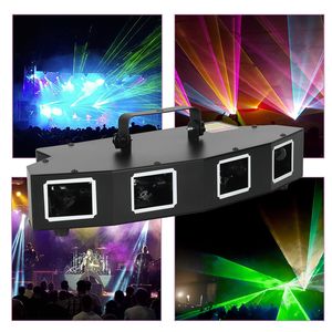 DMX512 11Ch contrôle du son LED lumière Laser quatre trous <span class=keywords><strong>Lasercube</strong></span> pour boîte de nuit RGBW émettant des effets Disco DJ de couleur - Product Image 4