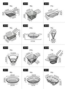 Cesta de metal ecológica DD941 al por mayor para comida rápida, mini filtro para pollo frito de restaurante francés, para patatas fritas de barbacoa al aire libre - Product Image 2