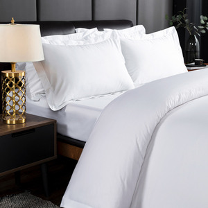 Luxus-Bettwäsche set 400TC Twin <span class=keywords><strong>Queen</strong></span> King <span class=keywords><strong>Size</strong></span> Bettwäsche Kunden spezifische Stickerei 100% Baumwolle Hotel Fitted Flat Bettlaken-Sets - Product Image 3
