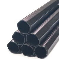 Tube en fibre de carbone sergé 3K personnalisé, finition mate ou brillante, tube rond ou octogonal en fibre de carbone creuse pour drone, robot RC, équipement de pêche