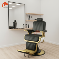 Chaise de barbier vintage de luxe professionnelle pour salon de coiffure haut de gamme
