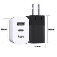 Cargador Ultra Rápido de 45w Tipo C Gan, Cargador Rápido de 45w, Adaptador de Cargador de 45w