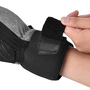 <b>Ski</b> Gloves Black And Gray Windproof Water Repellent Touchscreen For Outdoor Snowboarding Adult Unisex - Product Image 1