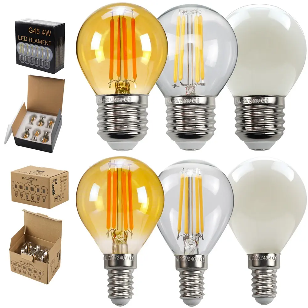 مصابيح إضاءة LED من Edison للبيع بتخفيضات كبيرة مصباح بخيوط LED واضحة مصباح إضاءة صغير أبيض دافئ للمنزل والمطعم