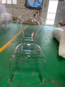 Sedie <span class=keywords><strong>Bella</strong></span> Princess in Resina Cristallo Ambrato Trasparente per Noleggio Eventi, Hotel e Matrimoni - Sedia in Acrilico - Product Image 2