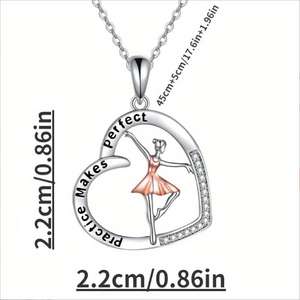 Collar de Plata de Ley con Diseño de Bailarina, Joyería de Baile, Regalo para Animadores, Novedad 2025 - Product Image 5