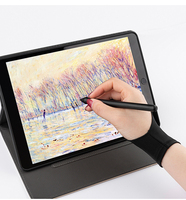 Gants anti-rejet de la paume ArtistGloves à deux doigts pour le dessin sur papier, iPad, tablette graphique, adaptés aux mains gauches et droites
