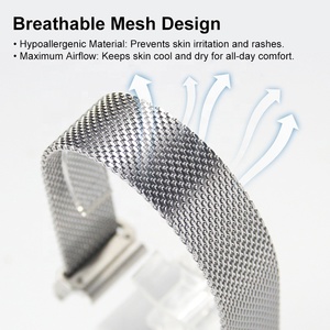 럭셔리 마그네틱 밀라노 루프 스테인레스 스틸 시계 밴드 20mm 22mm 26mm Garmin Fenix 7/6/5 Epix Venu <span class=keywords><strong>2</strong></span> 빠른 맞춤 통기성 - Product Image 3