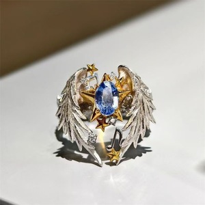 Ensemble <span class=keywords><strong>de</strong></span> bagues en alliage serties <span class=keywords><strong>de</strong></span> diamants, ailes d'ange <span class=keywords><strong>gardien</strong></span> mystiques, cadeau d'anniversaire, cadeau <span class=keywords><strong>de</strong></span> mariage, pour <span class=keywords><strong>couple</strong></span>, pour lui et pour elle, tendance - Product Image 4