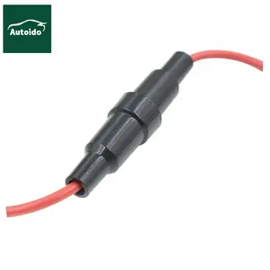 Suporte de fusível em linha, para fusível em linha de 5 mm x 20mm, 15 amp, 250 vac/32 vdc